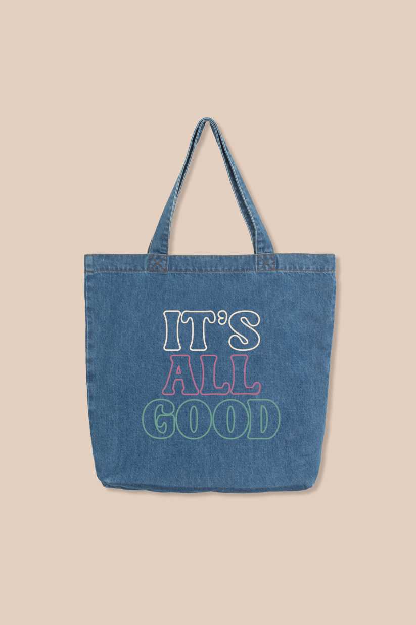 Tote Bag Denim IT'S ALL GOOD